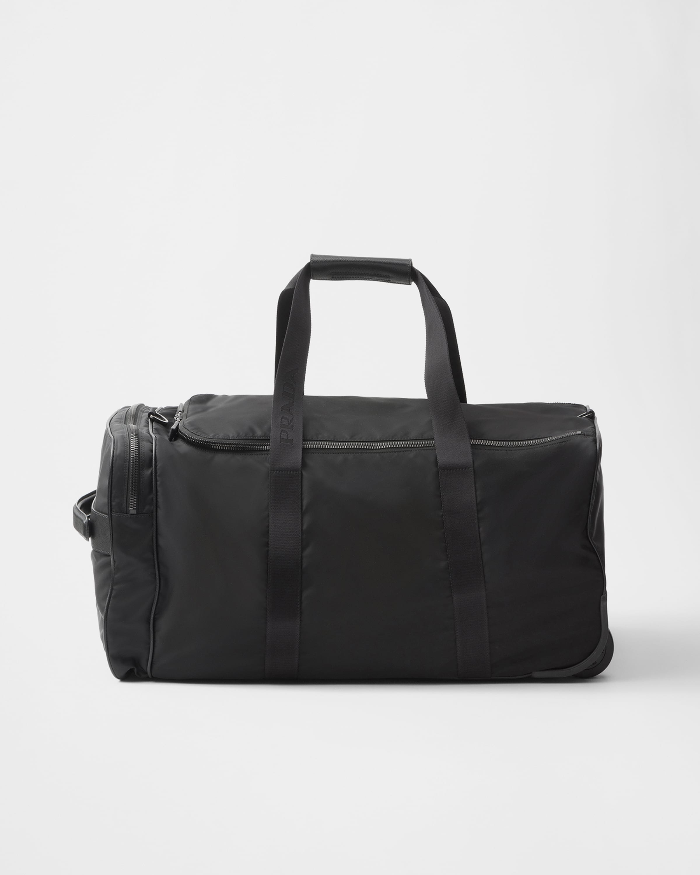Re-Nylon and Saffiano leather trolley - 3