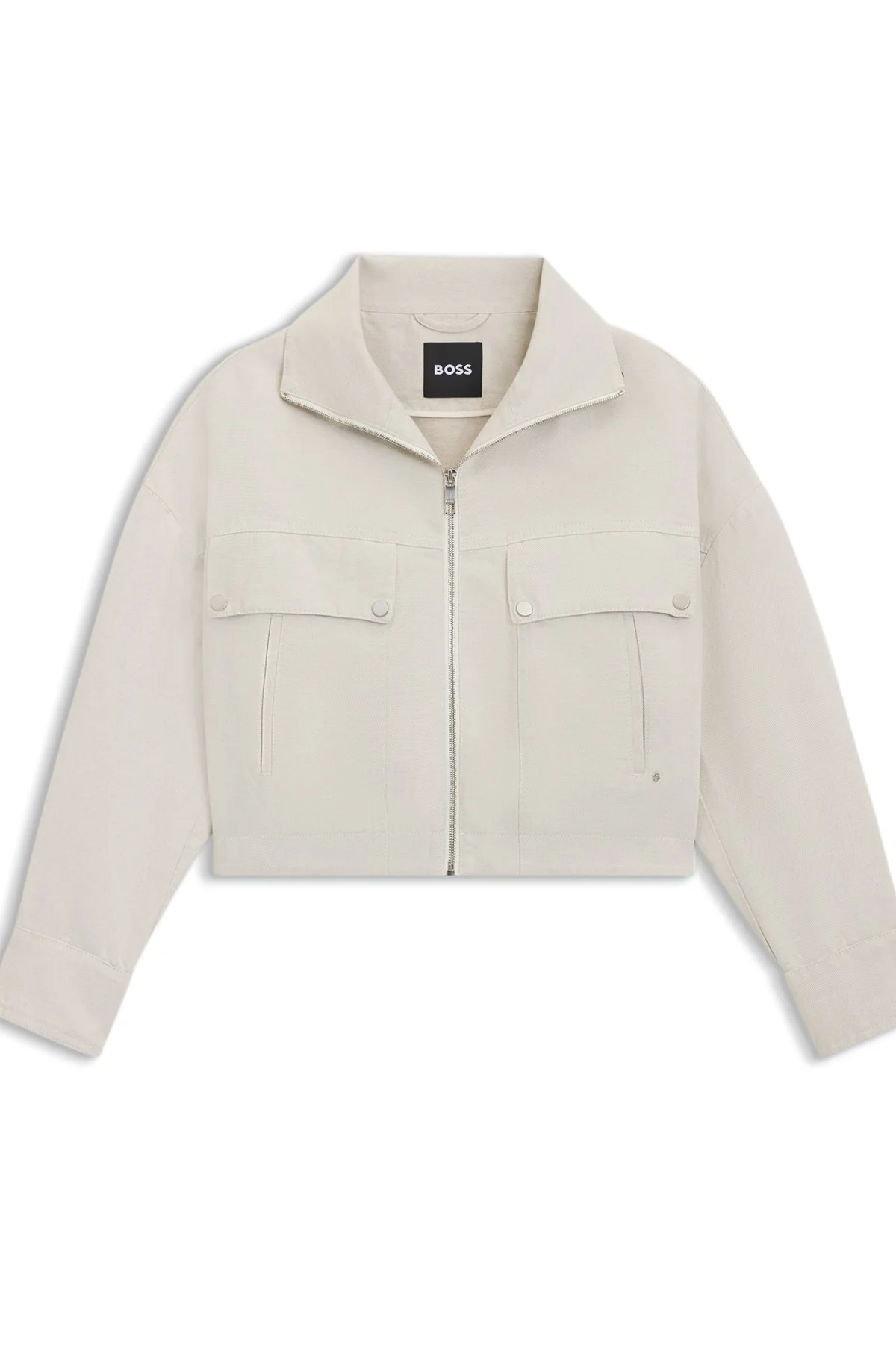 RELAXED-FIT BLAZER IN COTTON-LINEN TWILL - 1