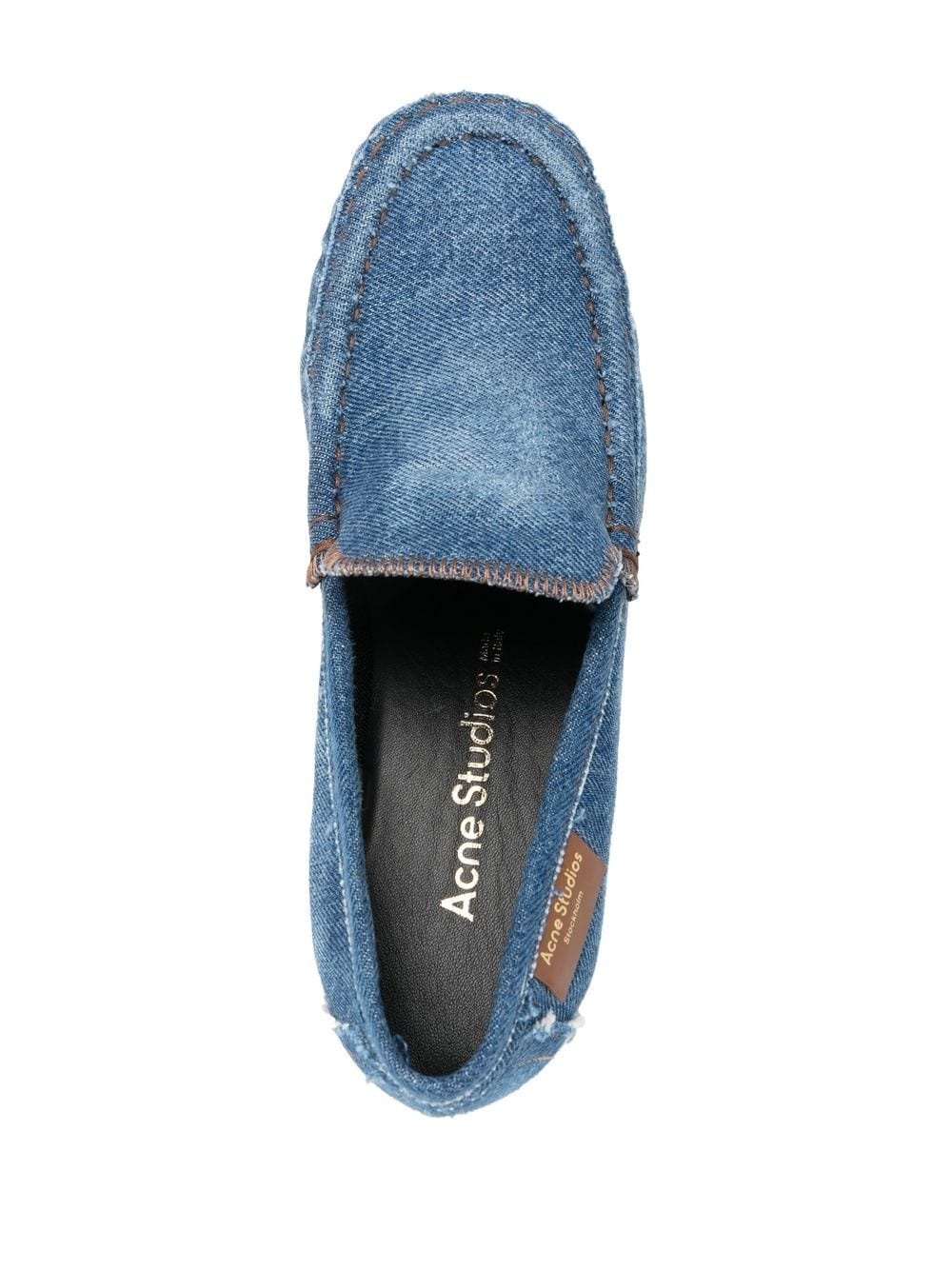 block-heel denim loafers - 4