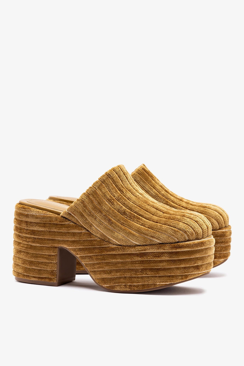 Miso Platform Clog In Latte Velvet 3