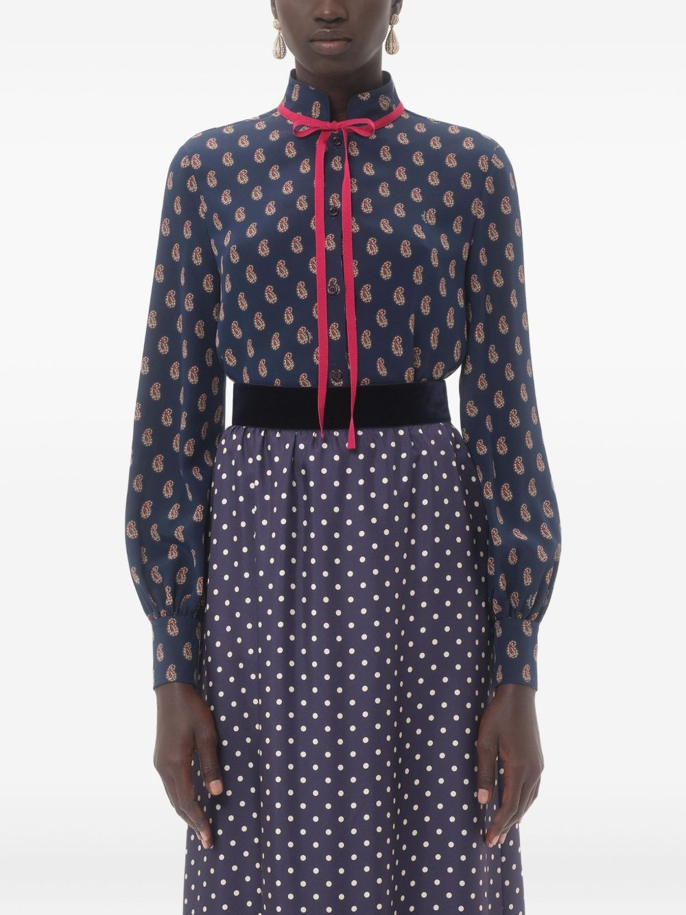 paisley-print silk shirt - 3