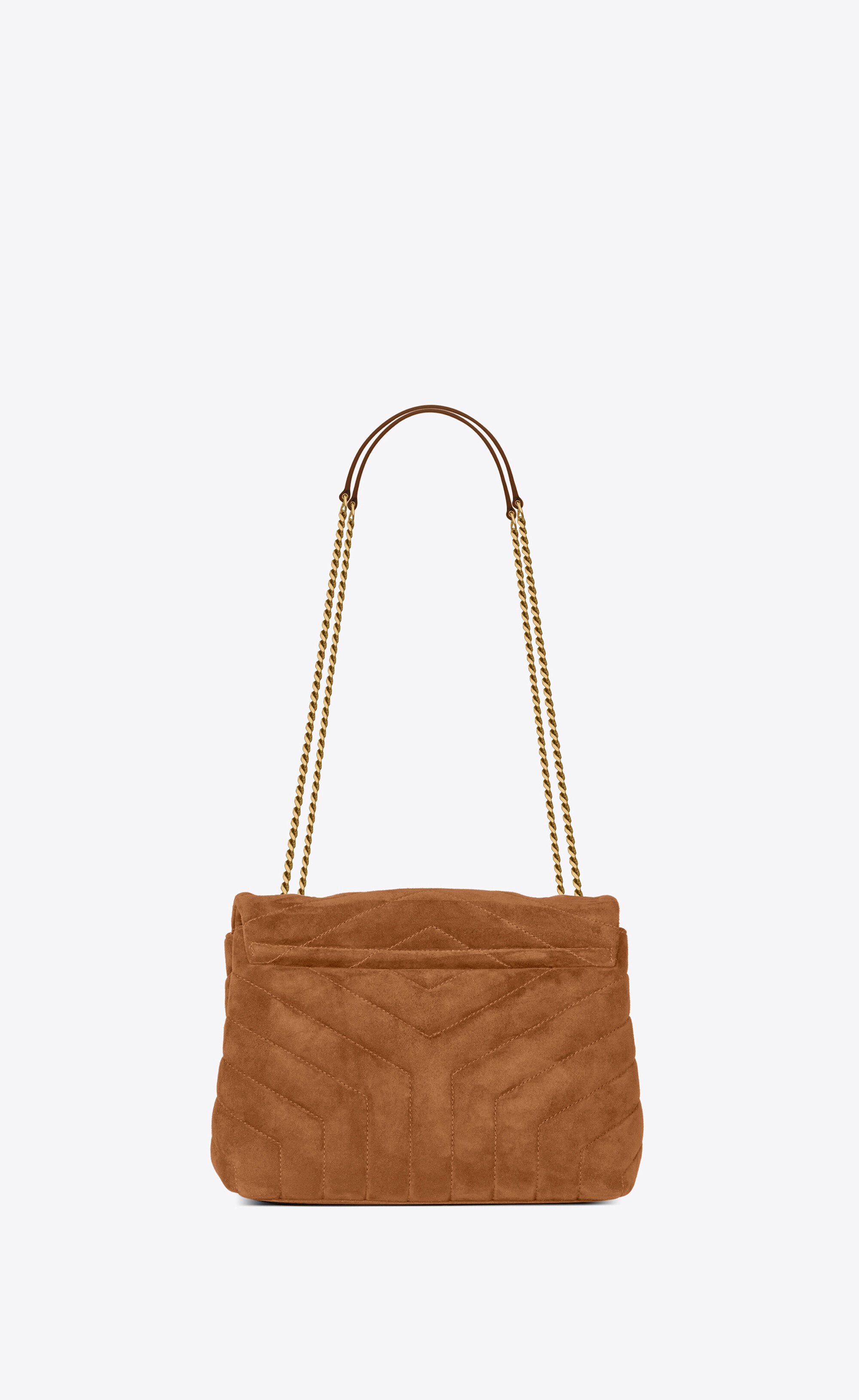 loulou small chain bag in "y"-quilted suede - 3