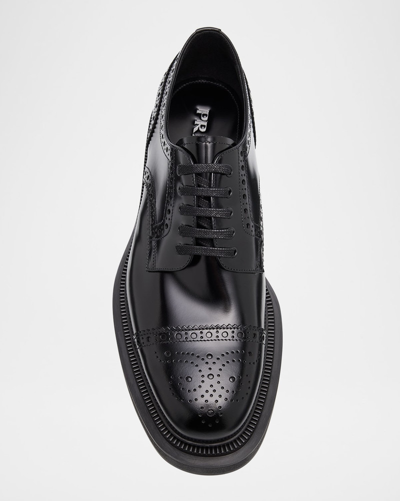 Men's Tyrone Brogue Leather Derby Shoes 3