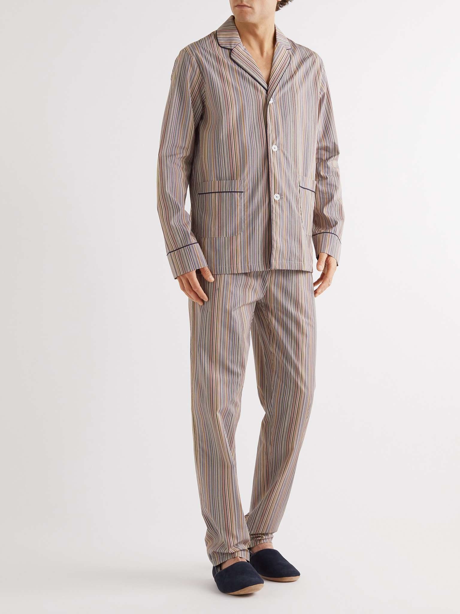 Striped Cotton-Poplin Pyjama Set - 2