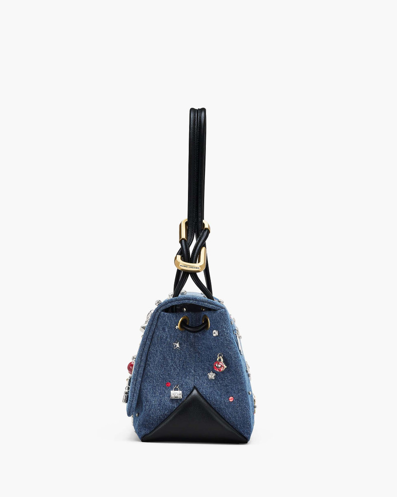 THE TRINKET CHARM DENIM LARGE DUAL BAG 6