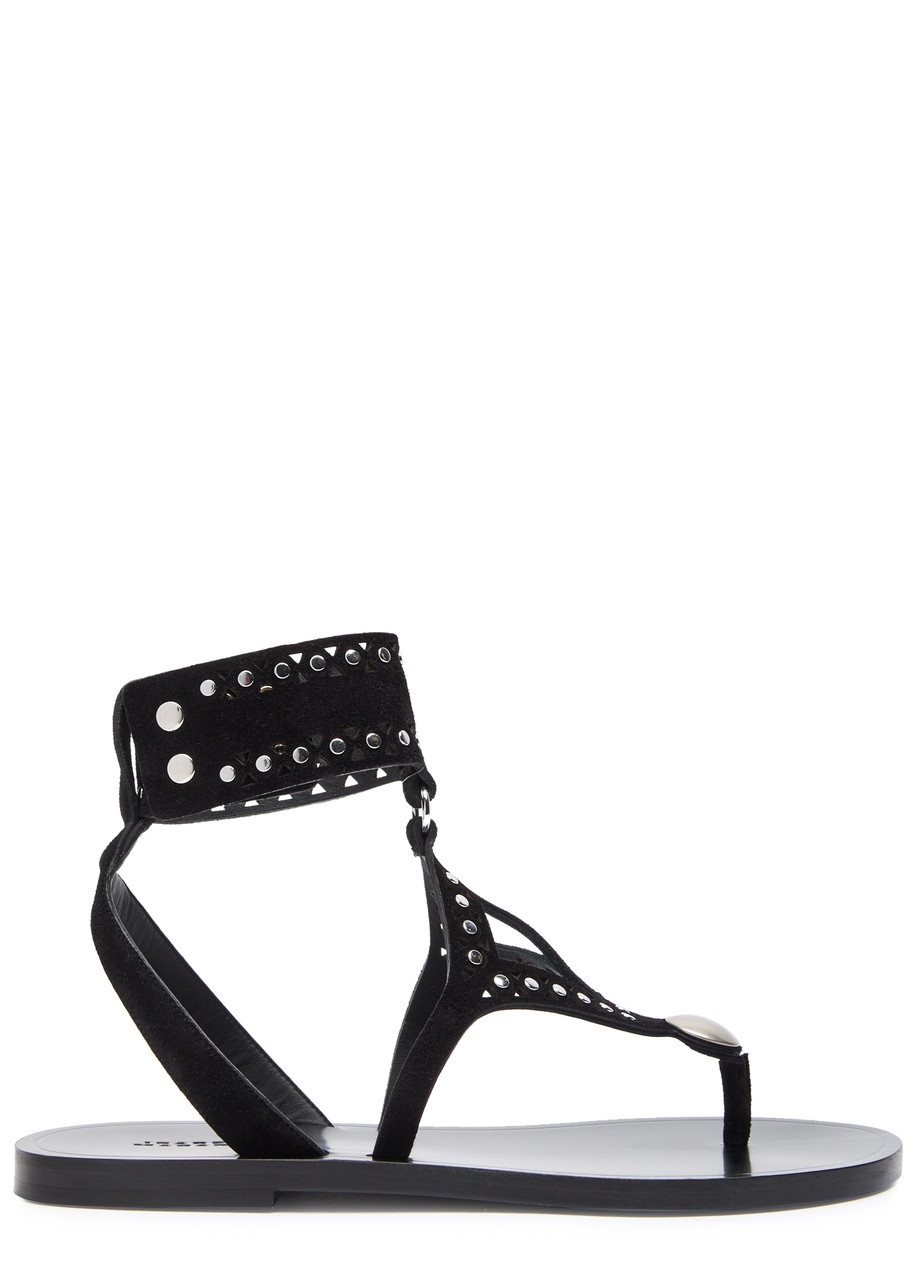 Isabel Marant étoile Edil Studded Brushed Suede Sandals - 1
