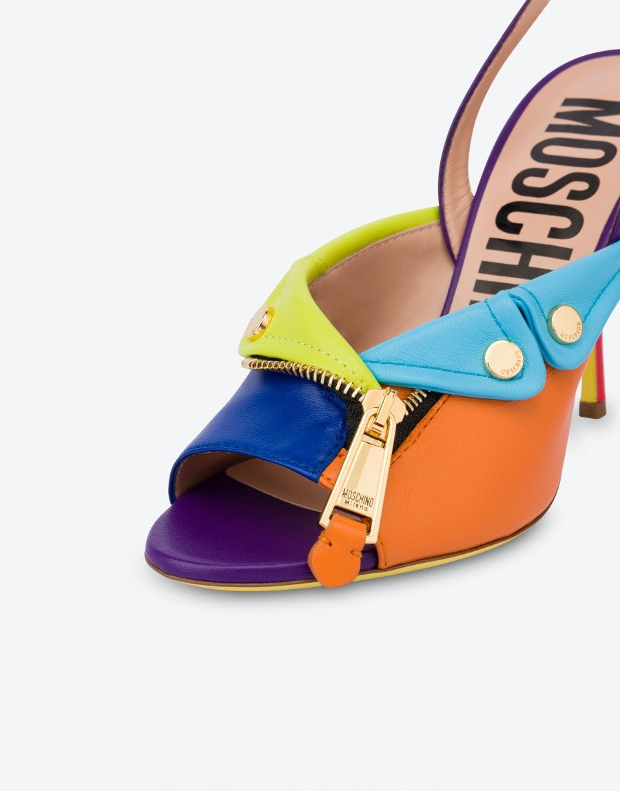COLOR BLOCK BIKER SANDALS - 4