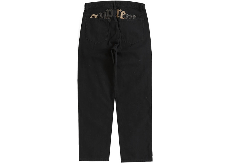 Supreme Supreme Great China Wall Canvas 5-Pocket Jean Black outlook