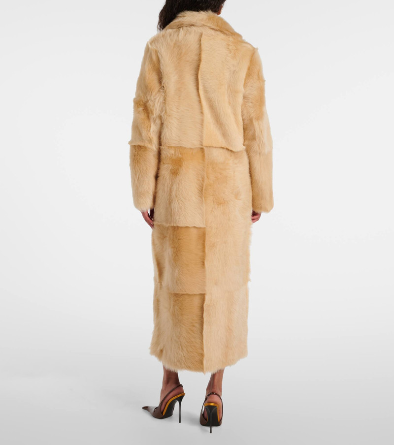 NOUR HAMMOUR Evita Long shearling coat outlook