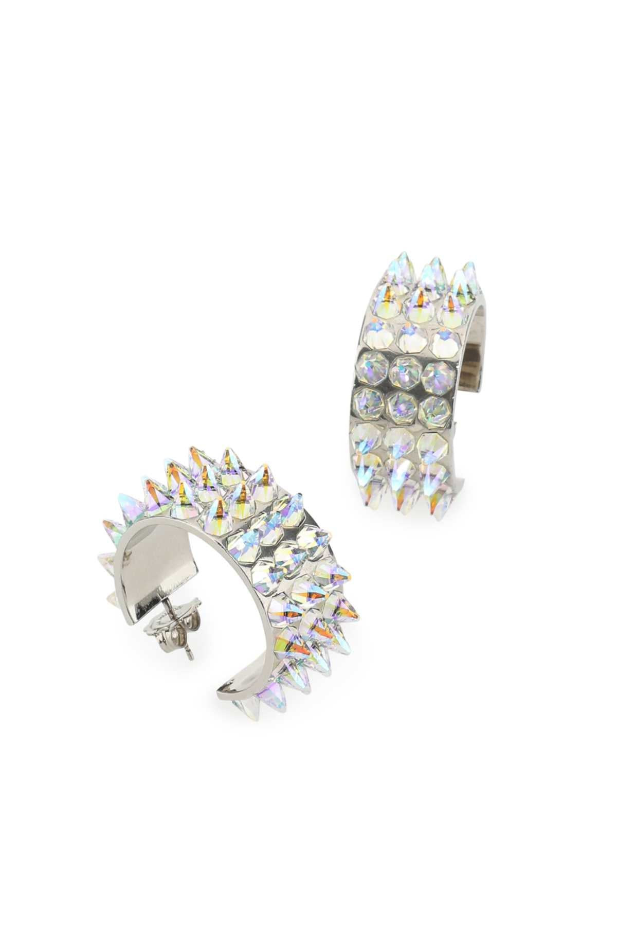 Amina Muaddi Women Embellished Metal Big Karma Earrings - 2