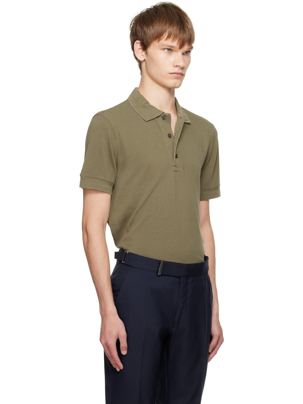 Khaki Piquet Polo - 2