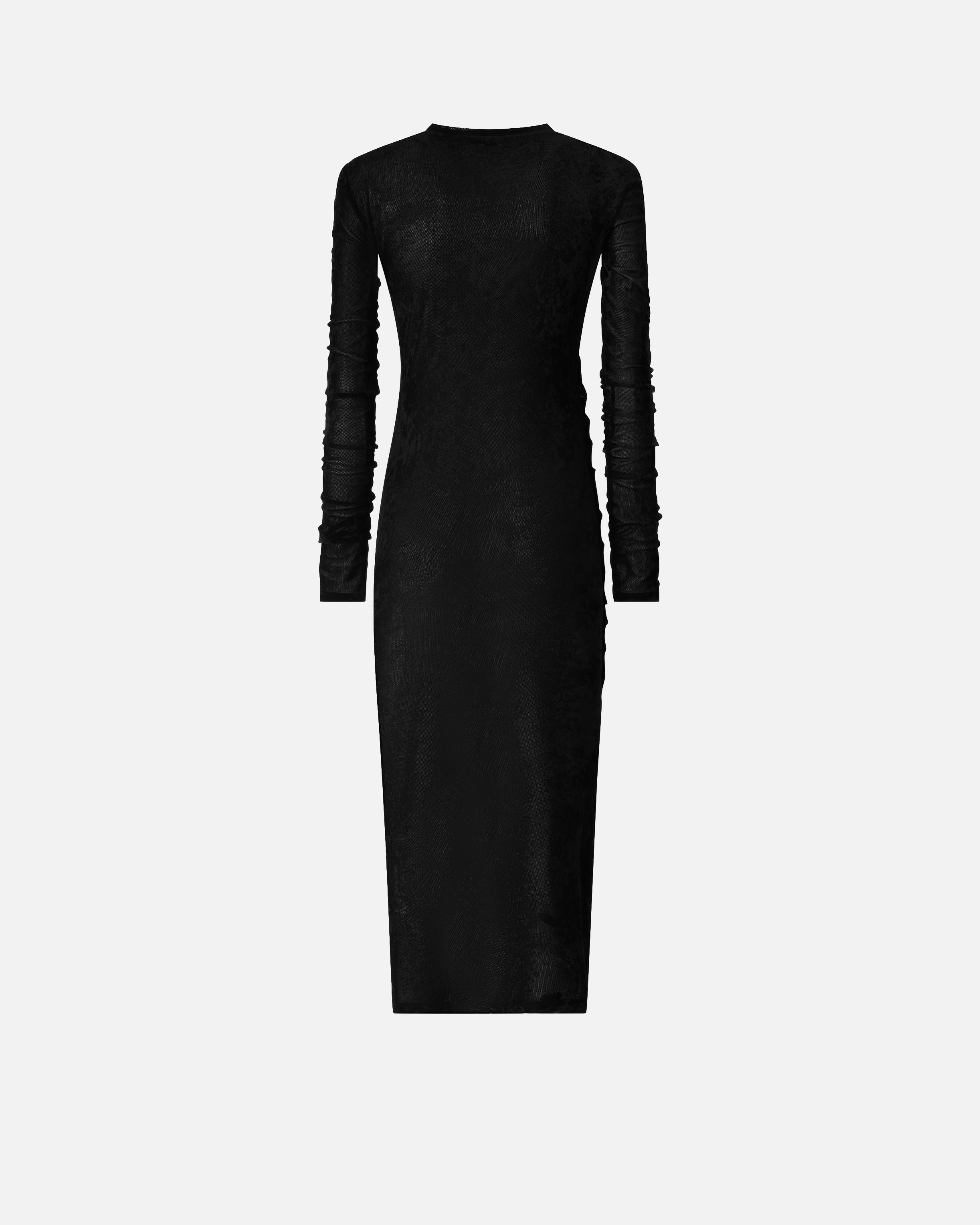 LONG TULLE DRESS WITH DRAPING - 6