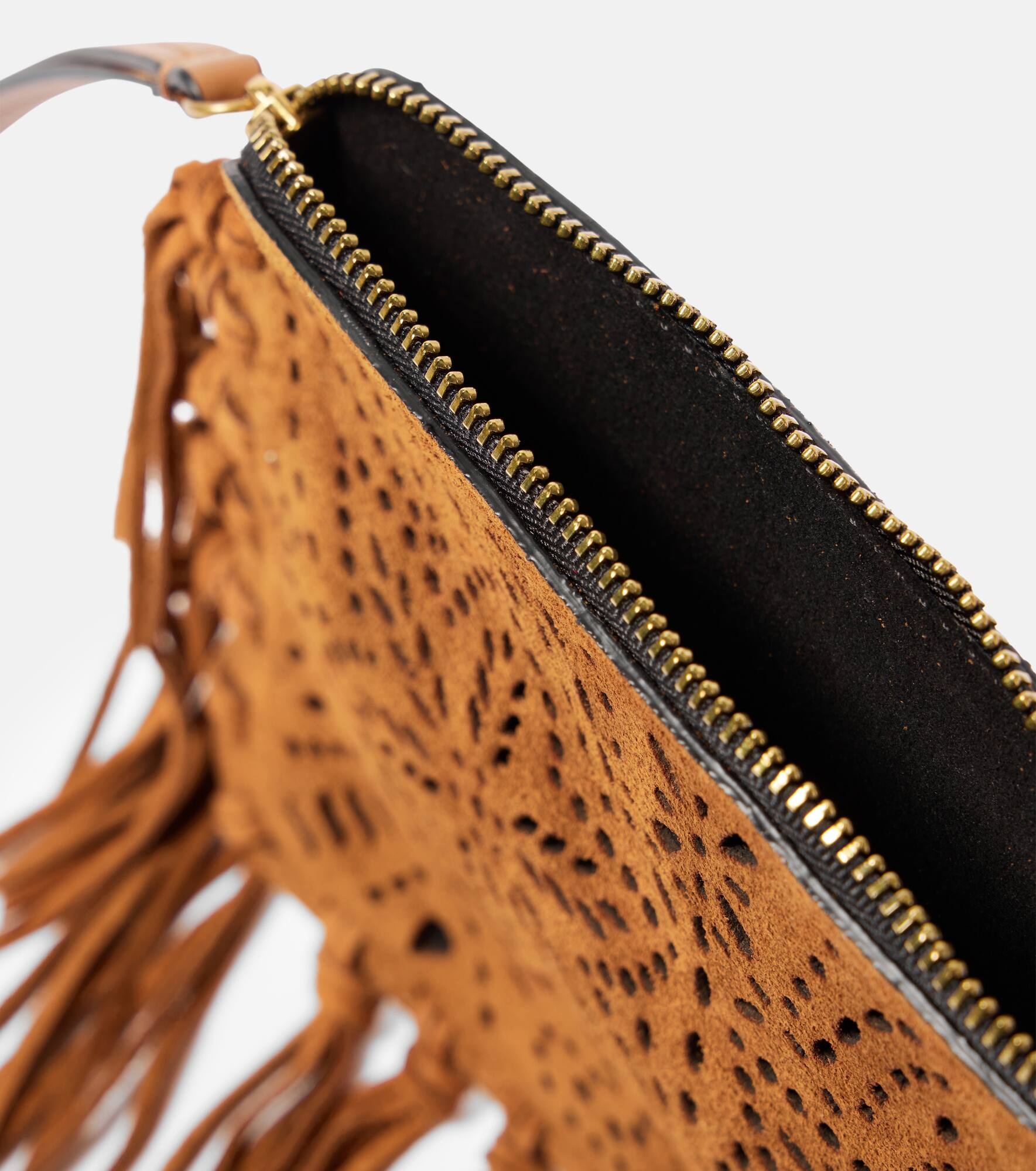 Fringed suede clutch - 3