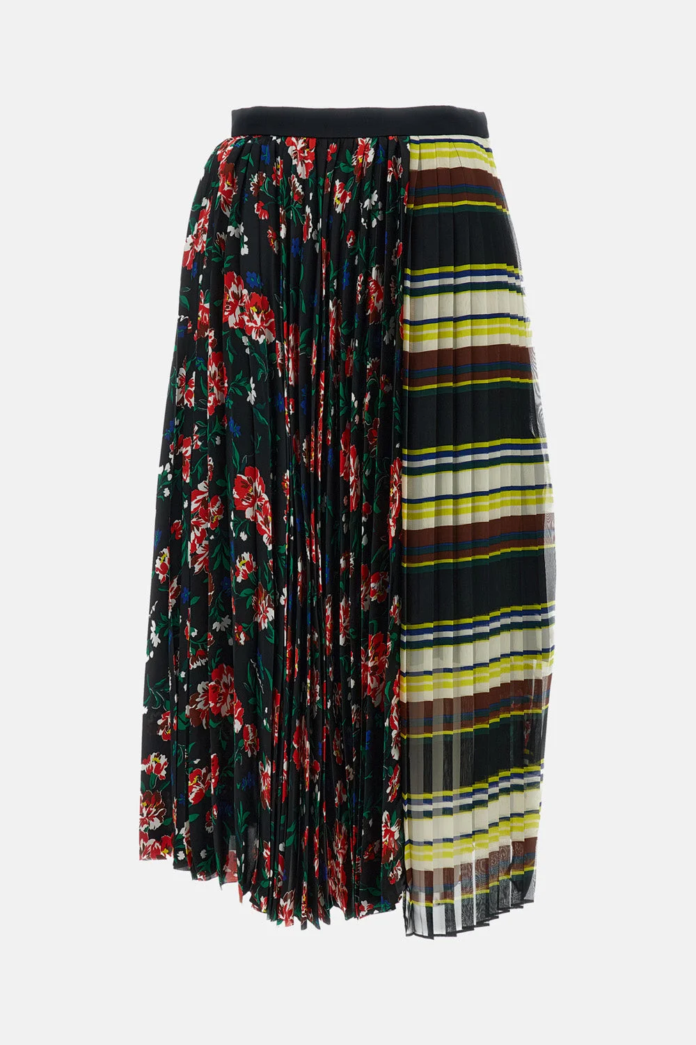 Sacai Women Pattern Mix Pleated Skirt - 1