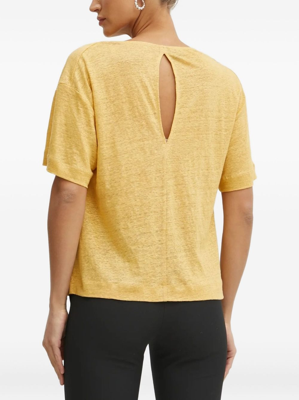 cowl-neck short-sleeve blouse - 2