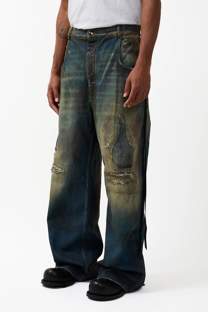 Ann Demeulemeester Distressed Olan 5-Pockets High Comfort Trousers Vintage Blue 4