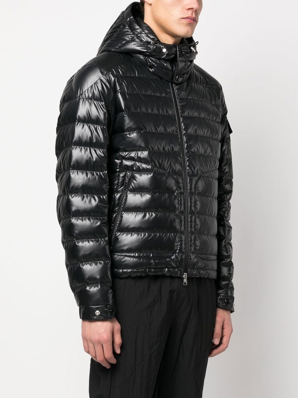 Moncler logo-patch padded down jacket | farfetch | REVERSIBLE