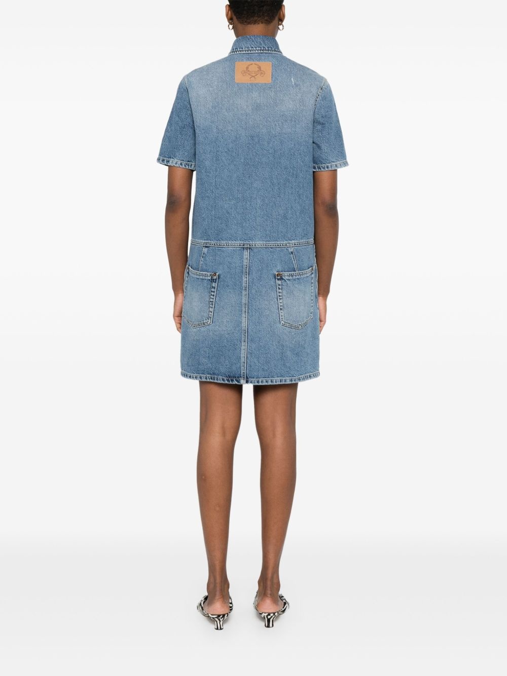 denim mini dress - 4
