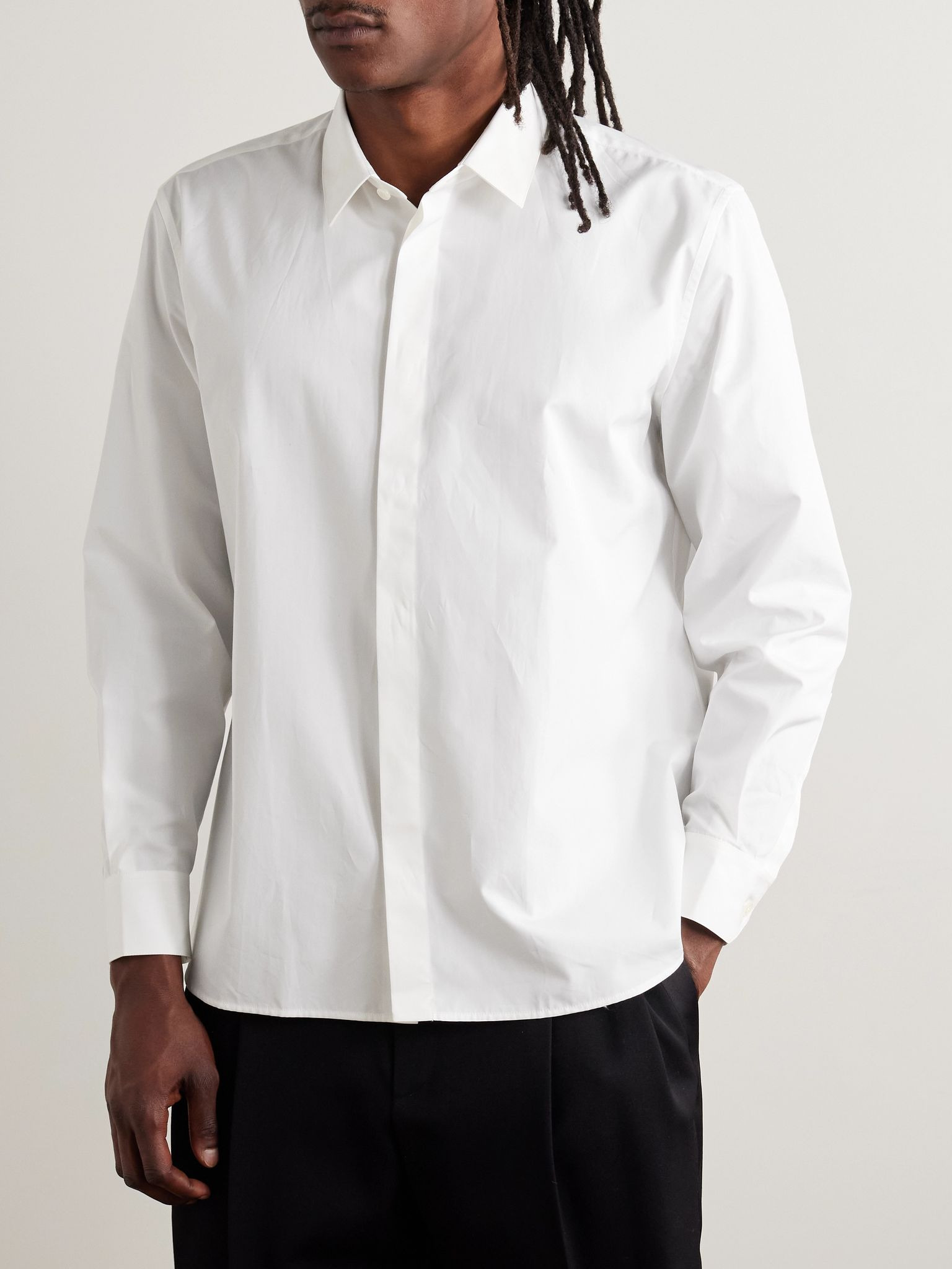 Cotton-Poplin Shirt White - 3