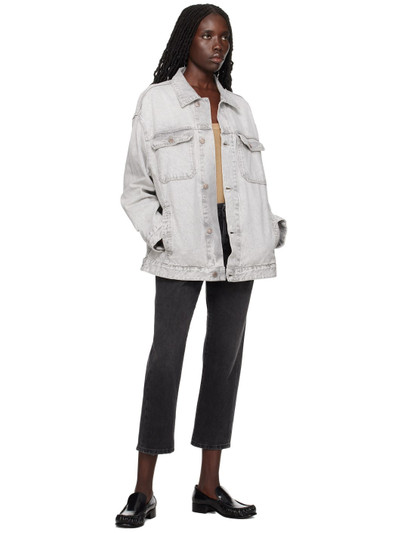 6397 Gray Oversized Denim Jacket outlook