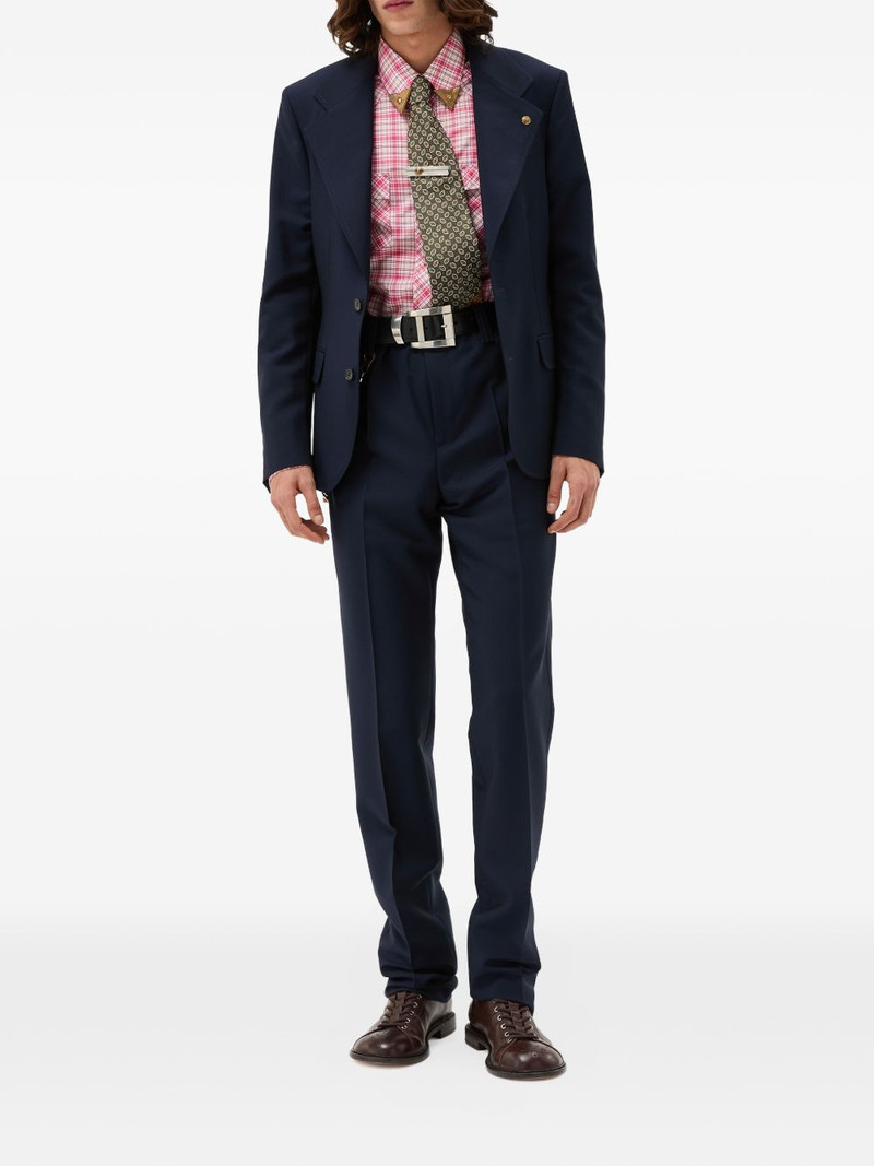 VERSACE wool-mohair slim formal pants outlook