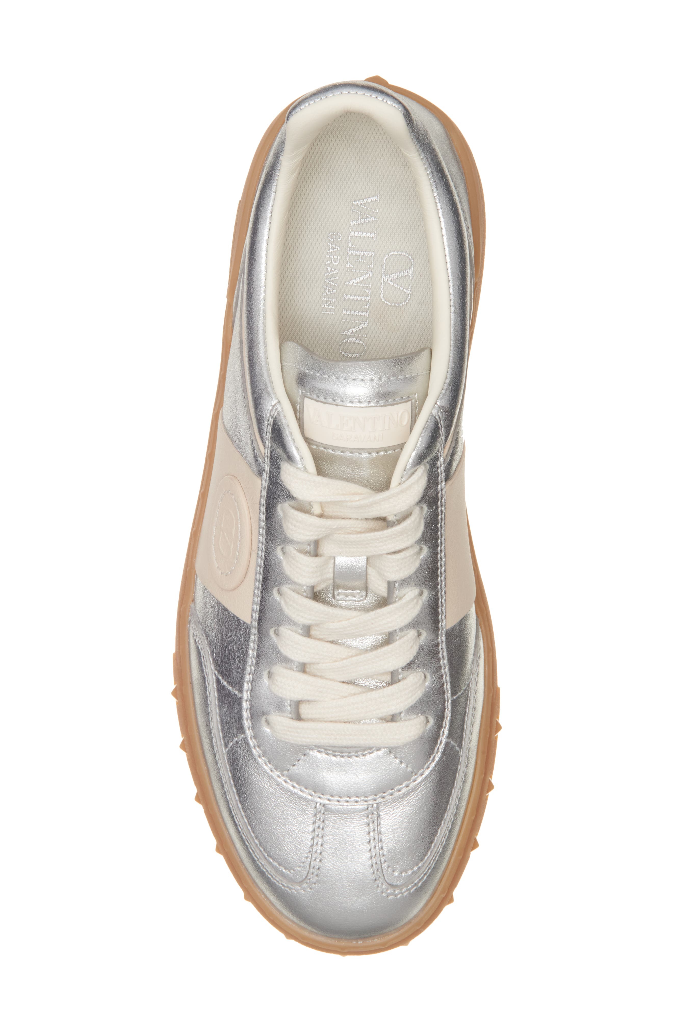 Valentino Garavani Upvillage Low Top Sneaker in Silver/Glace at Nordstrom - 4