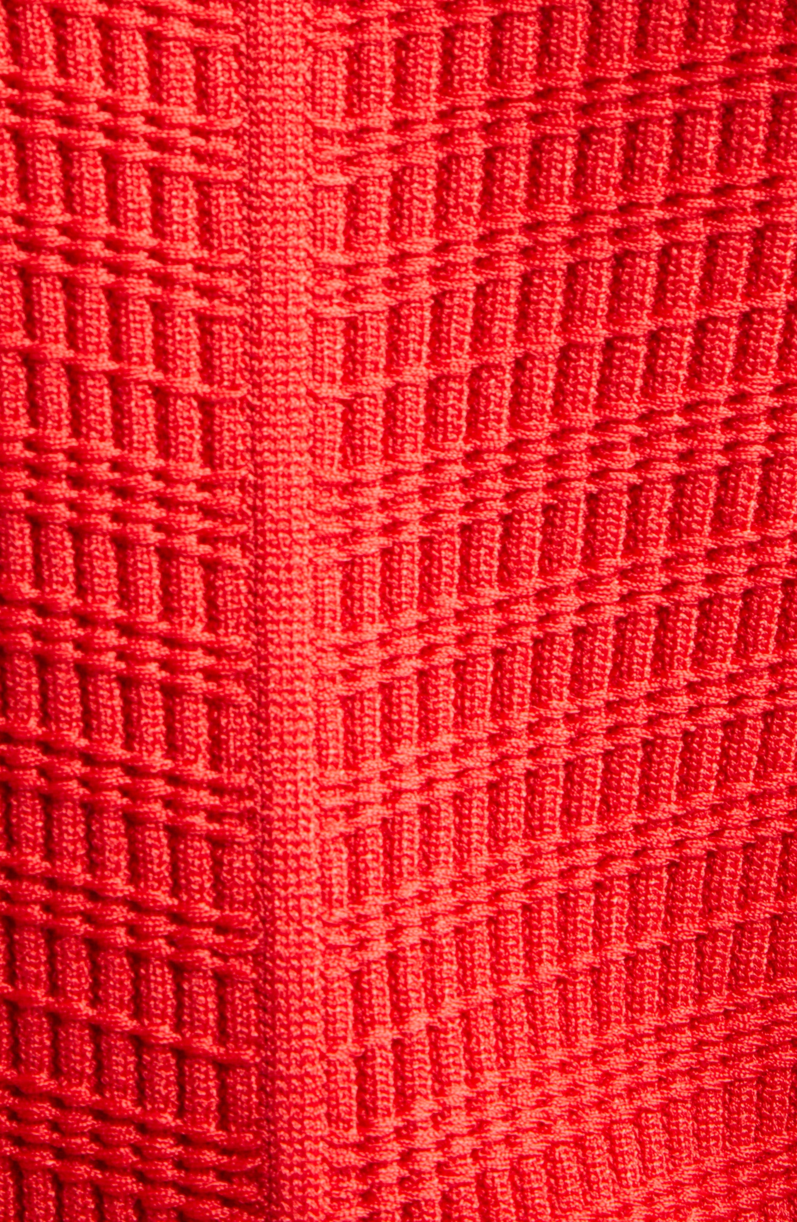 Balmain Button Detail Knit Miniskirt in Bright Red at Nordstrom - 7