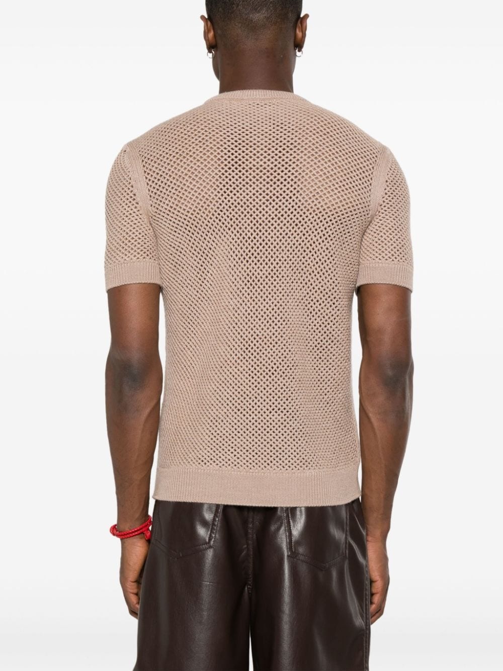 open-knit wool T-shirt - 4
