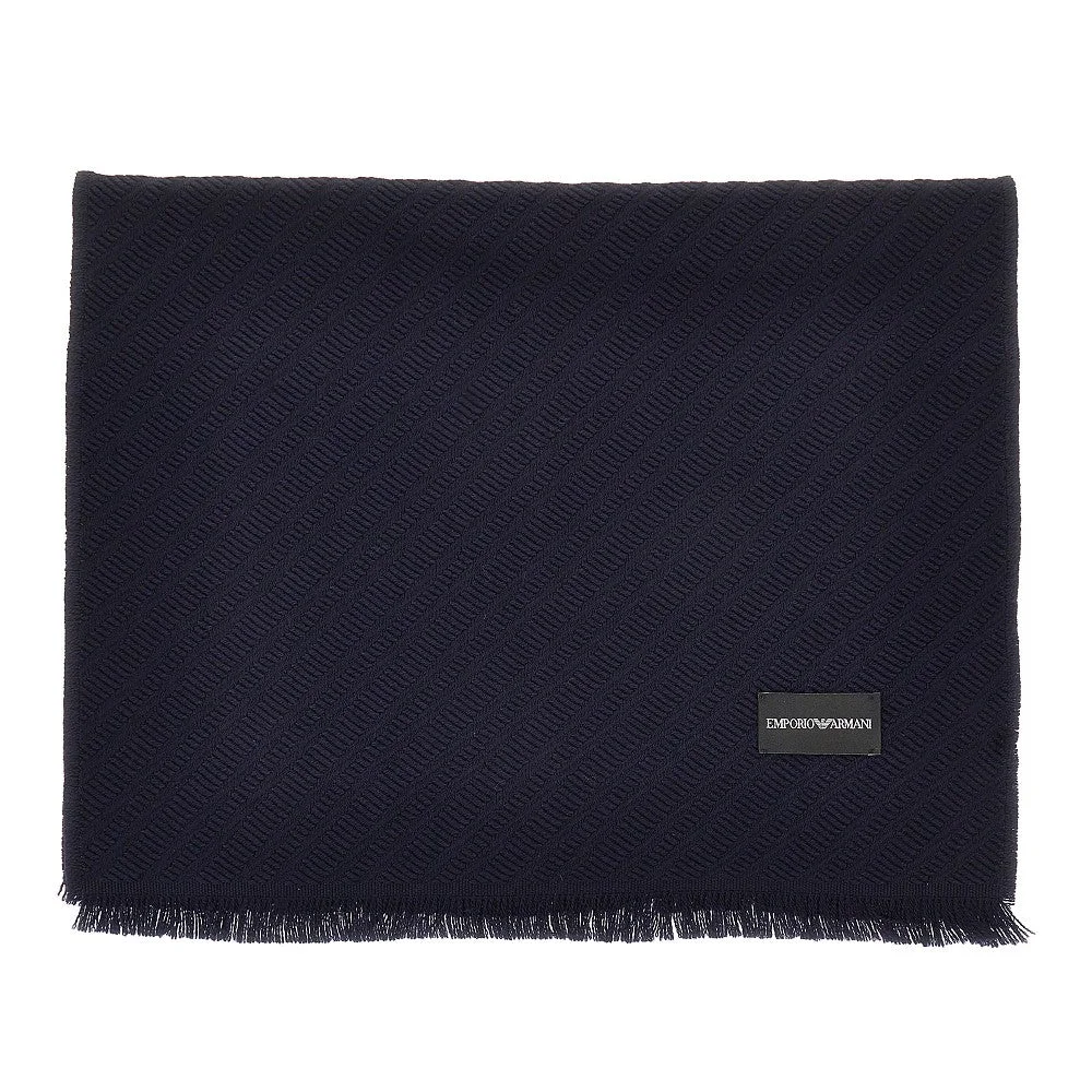 JACQUARD WOOL SCARF - 1