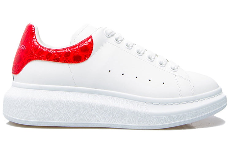 Alexander McQueen Oversized Sneaker 'White Red Crocodile' 625162WHYB89676 - 2