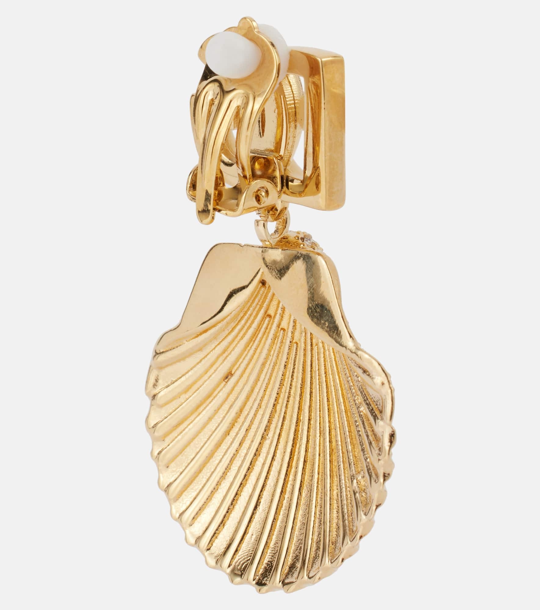 Capri DG embellished clip-on earrings - 4