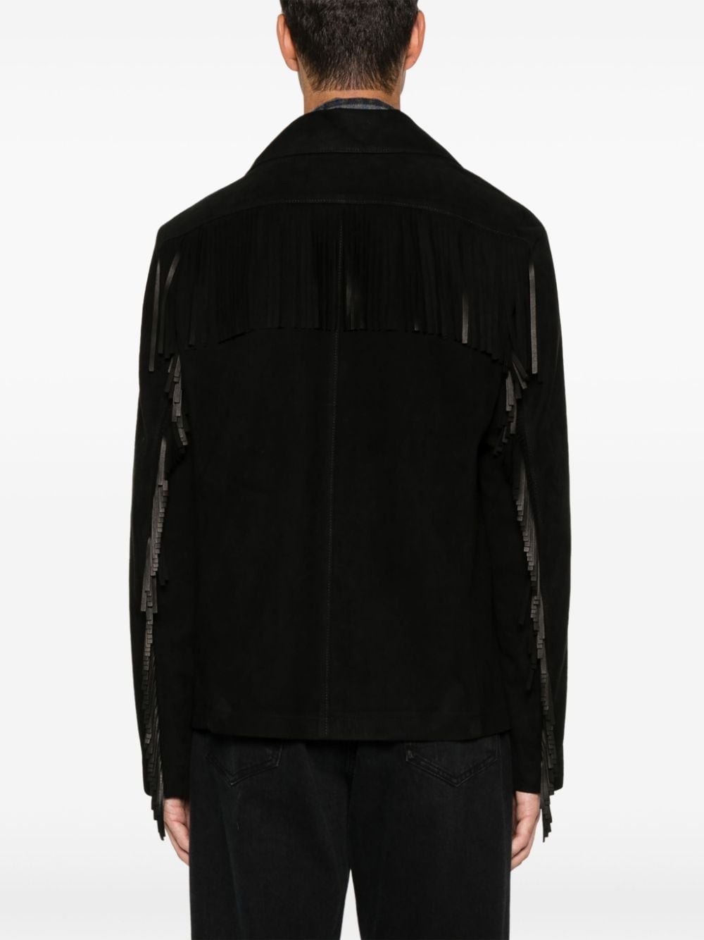 fringed suede jacket - 4