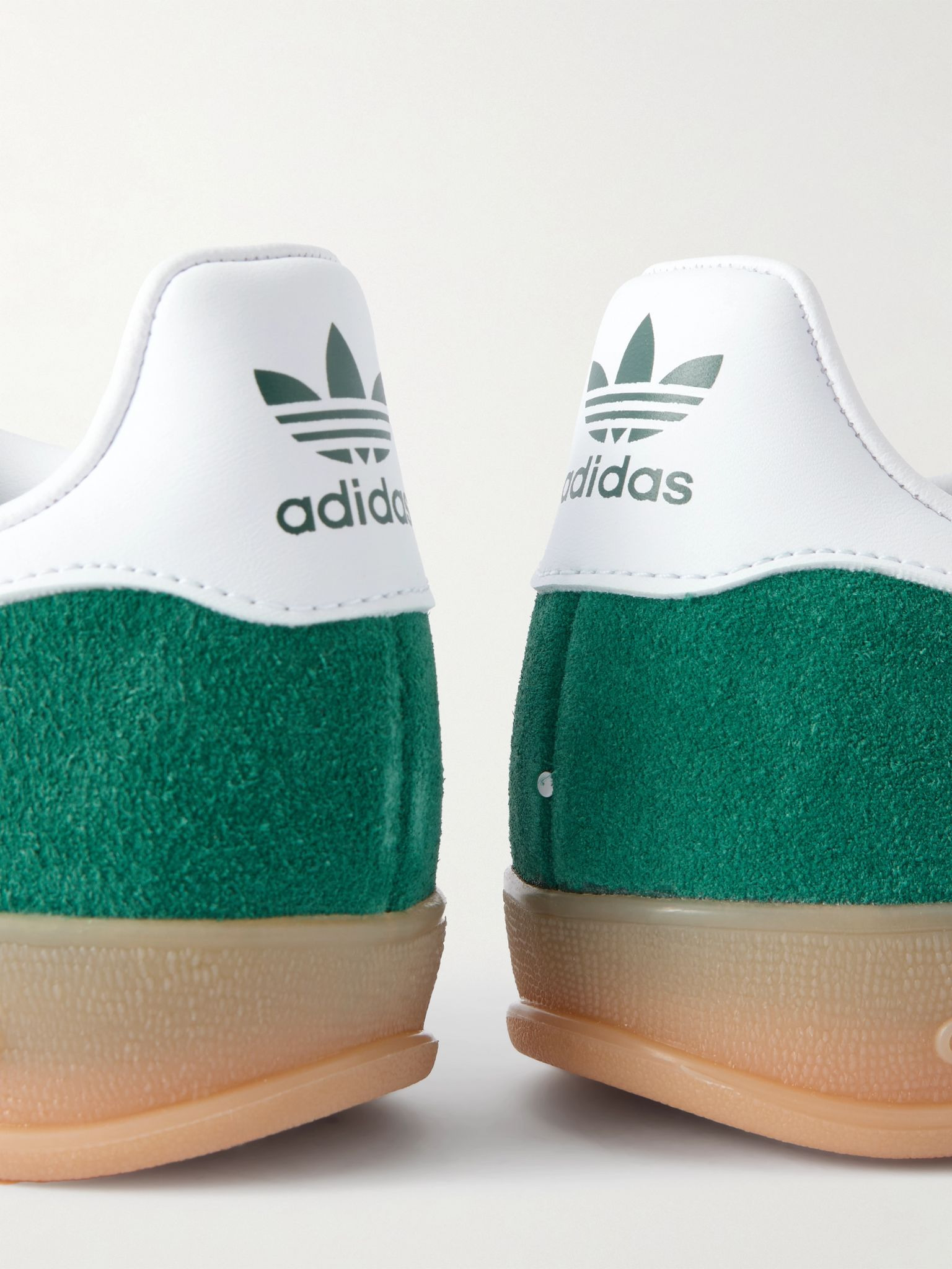Gazelle Indoor Leather-Trimmed Suede Sneakers Green - 5