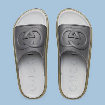 GUCCI Men's Interlocking G slide sandal outlook