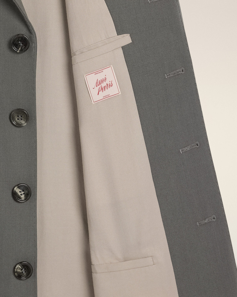 GREY NEW WOOL SINGLE BREASTED STRAIGHT JACKET 7