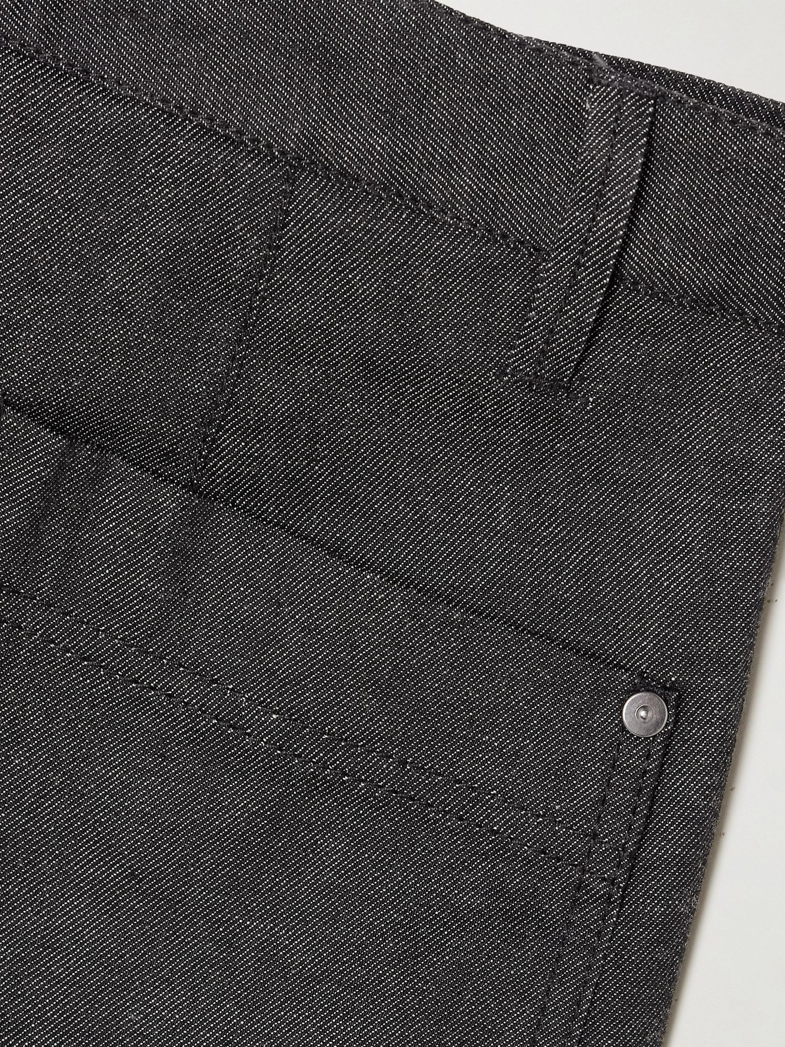 Bow organic high-rise barrel-leg jeans Gray - 6