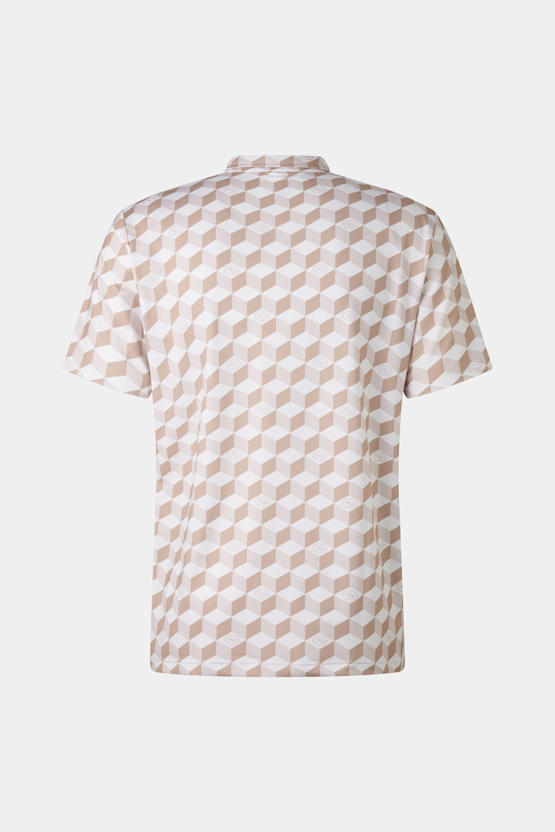 BOGNER Tamiro functional short-sleeved top in Beige/Off-White outlook