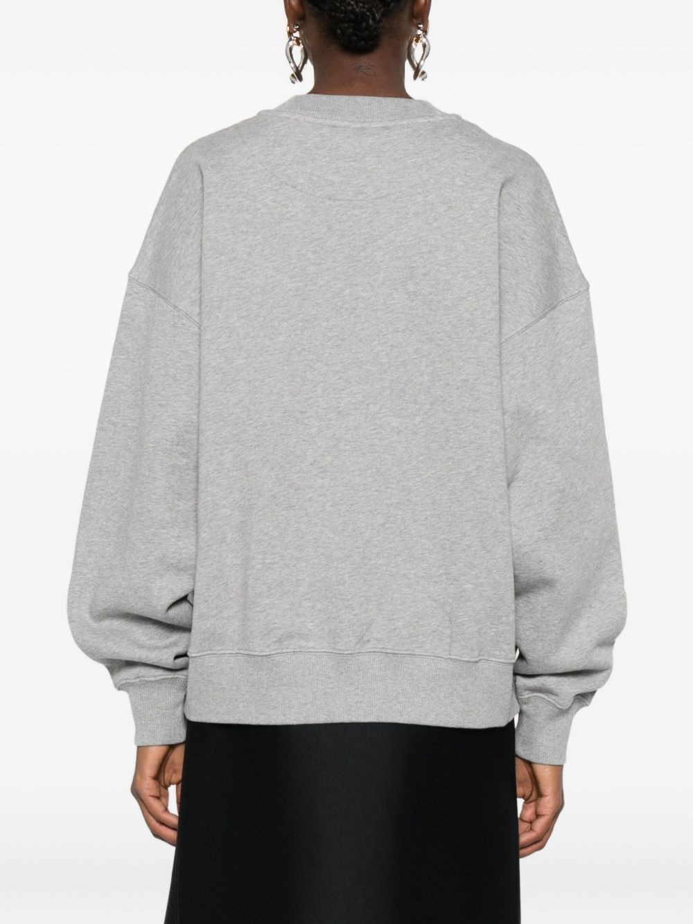 crew-neck cotton sweatshirt - 4