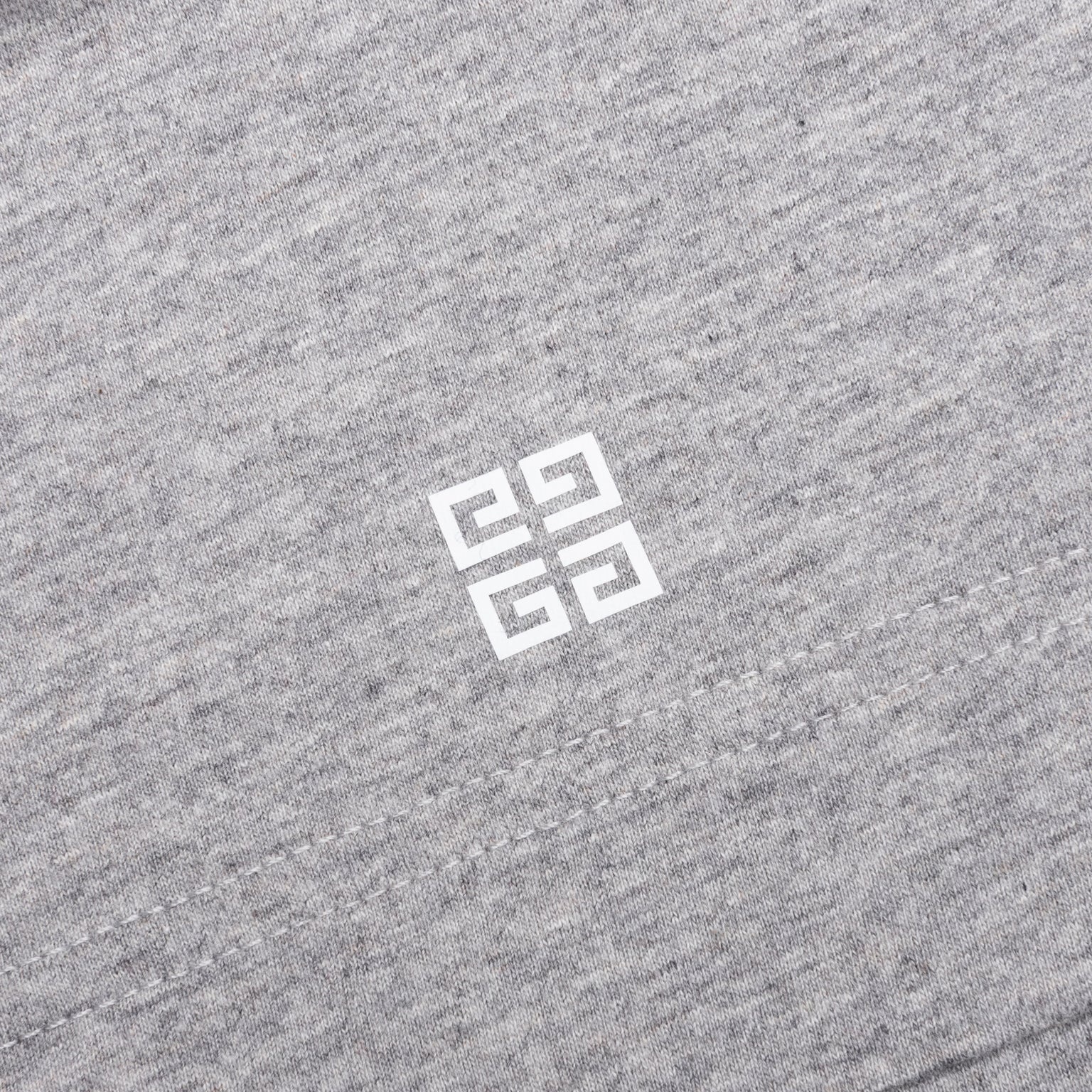 GVCY FLORAL PRINTED CREWNECK T-SHIRT - LIGHT GREY MELANGE - 4