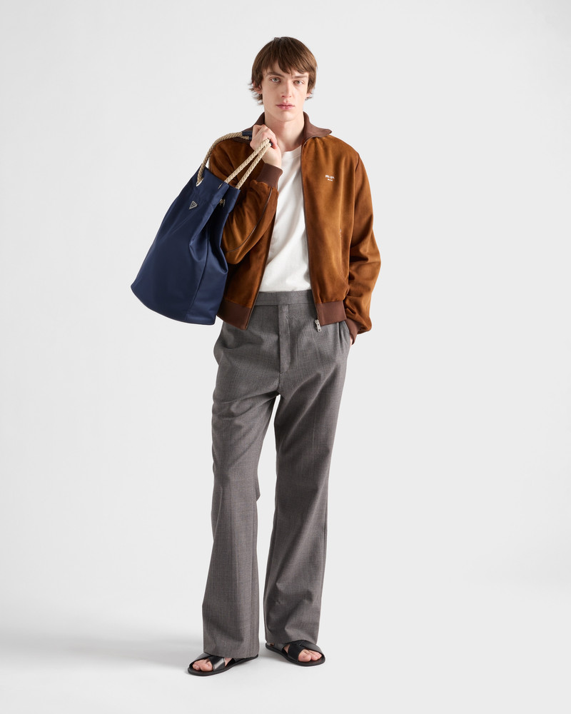 Prada Suede blouson jacket outlook