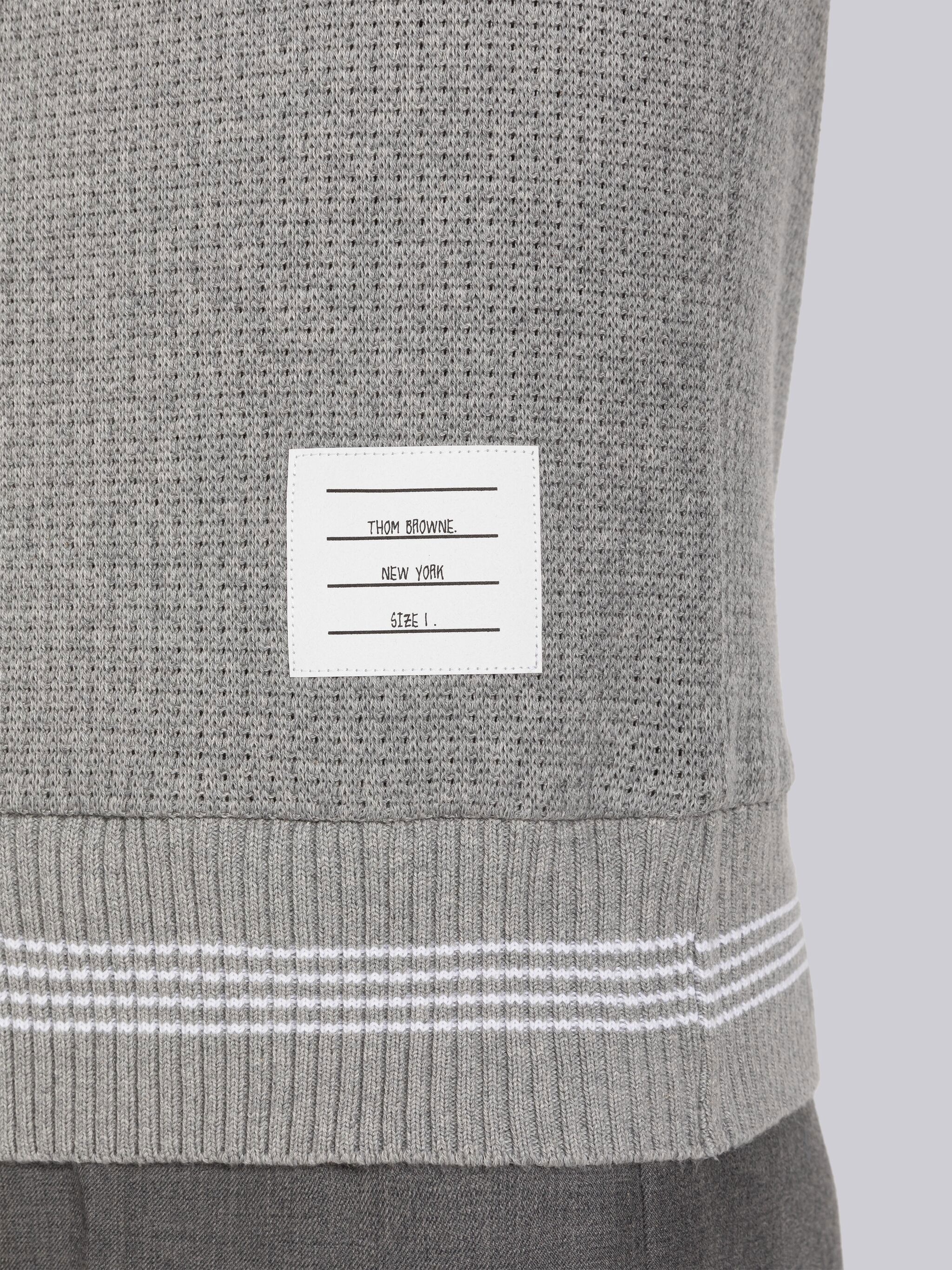 Open Stitch Waffle Tipping Polo - 6