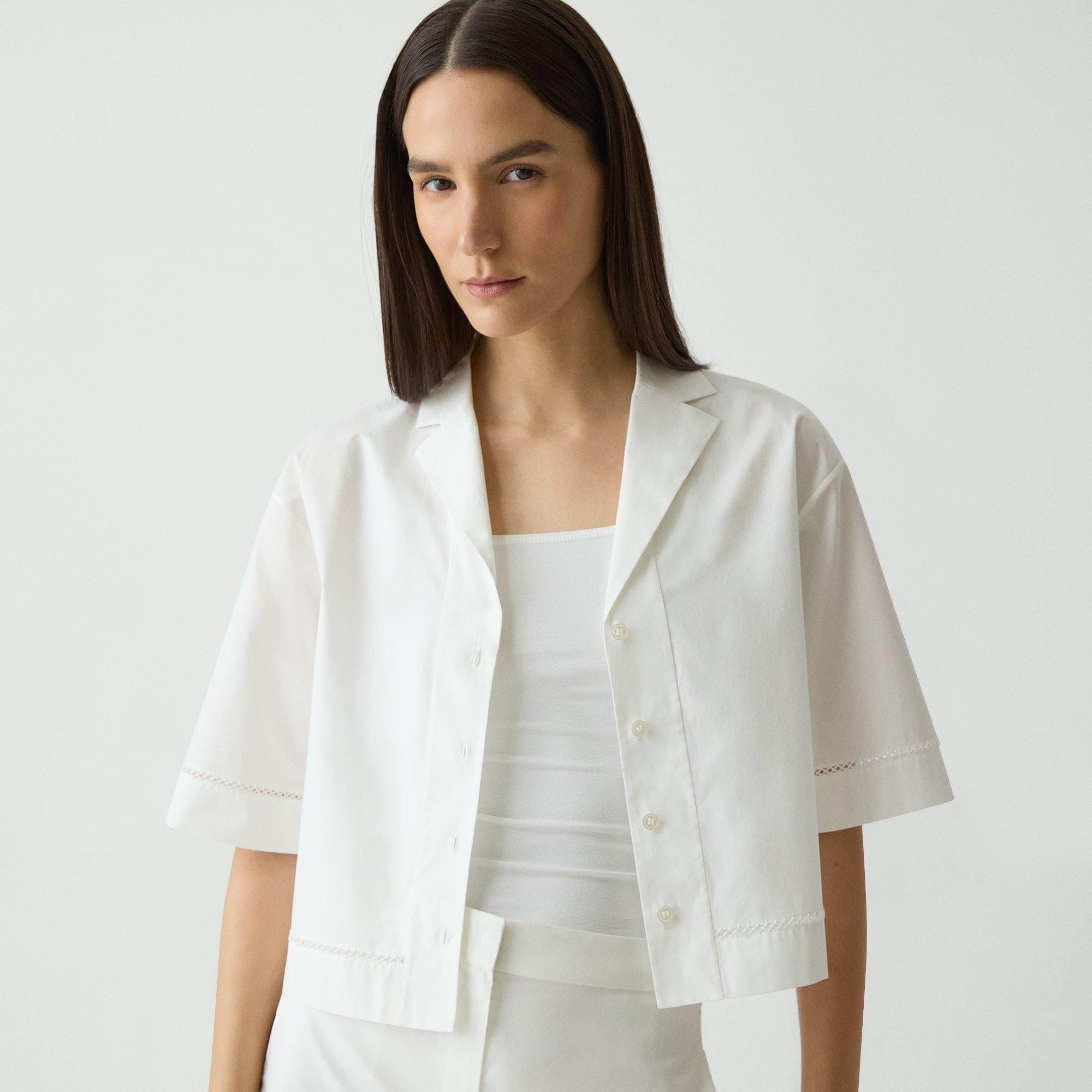 Boxy Camp Shirt in City Poplin - 5