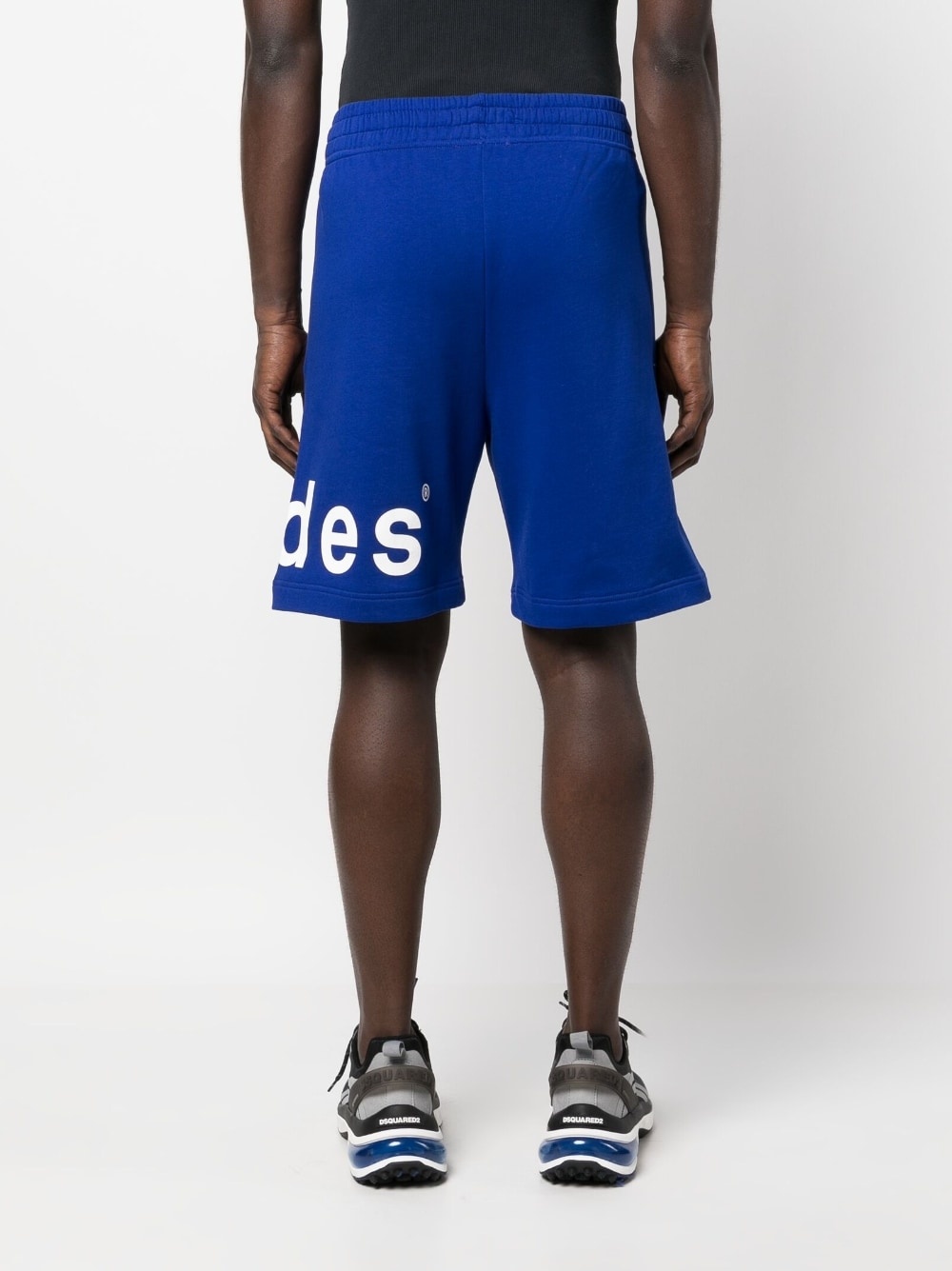 logo-print organic cotton shorts - 4