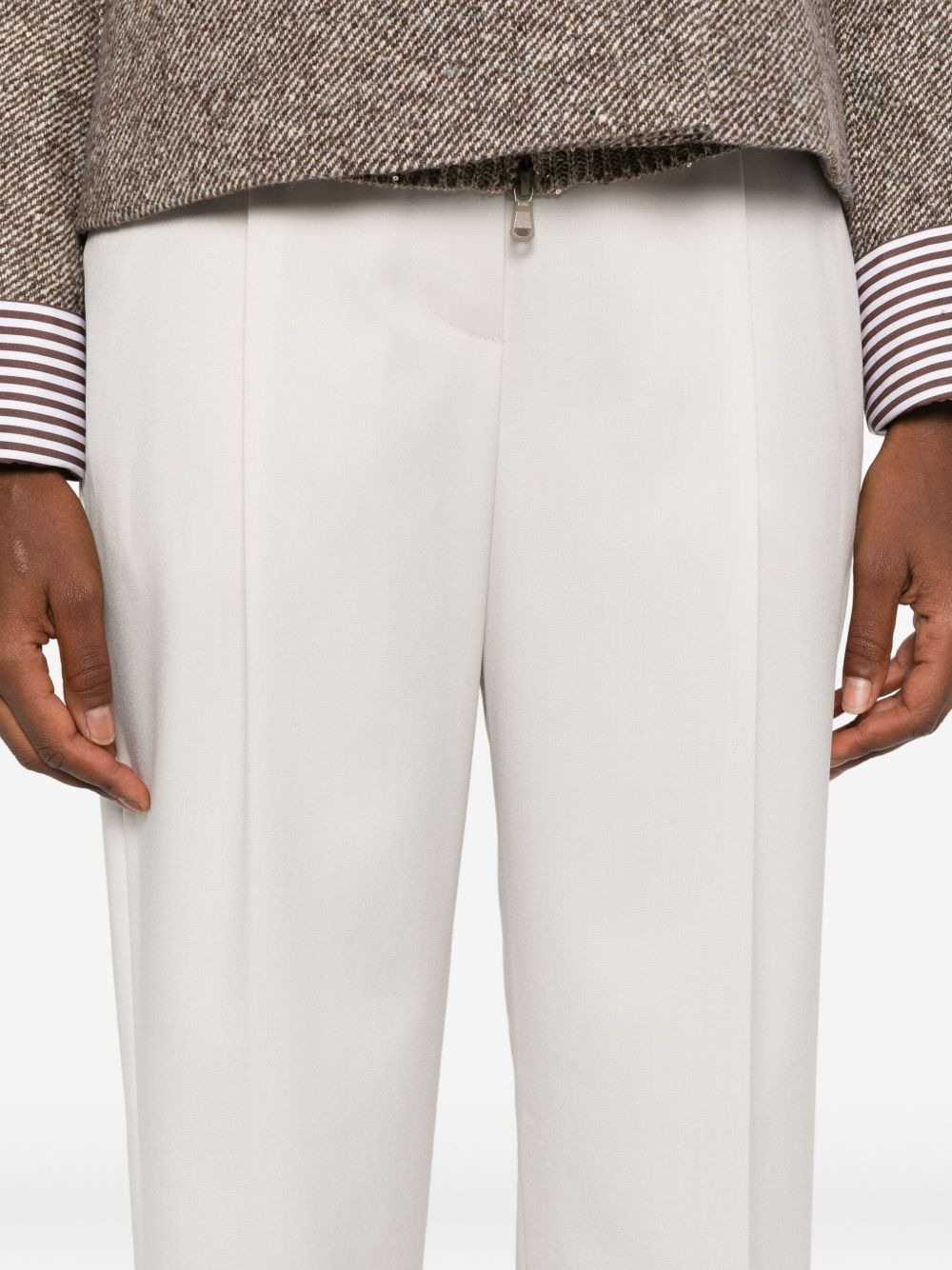 pleated-front trousers - 5