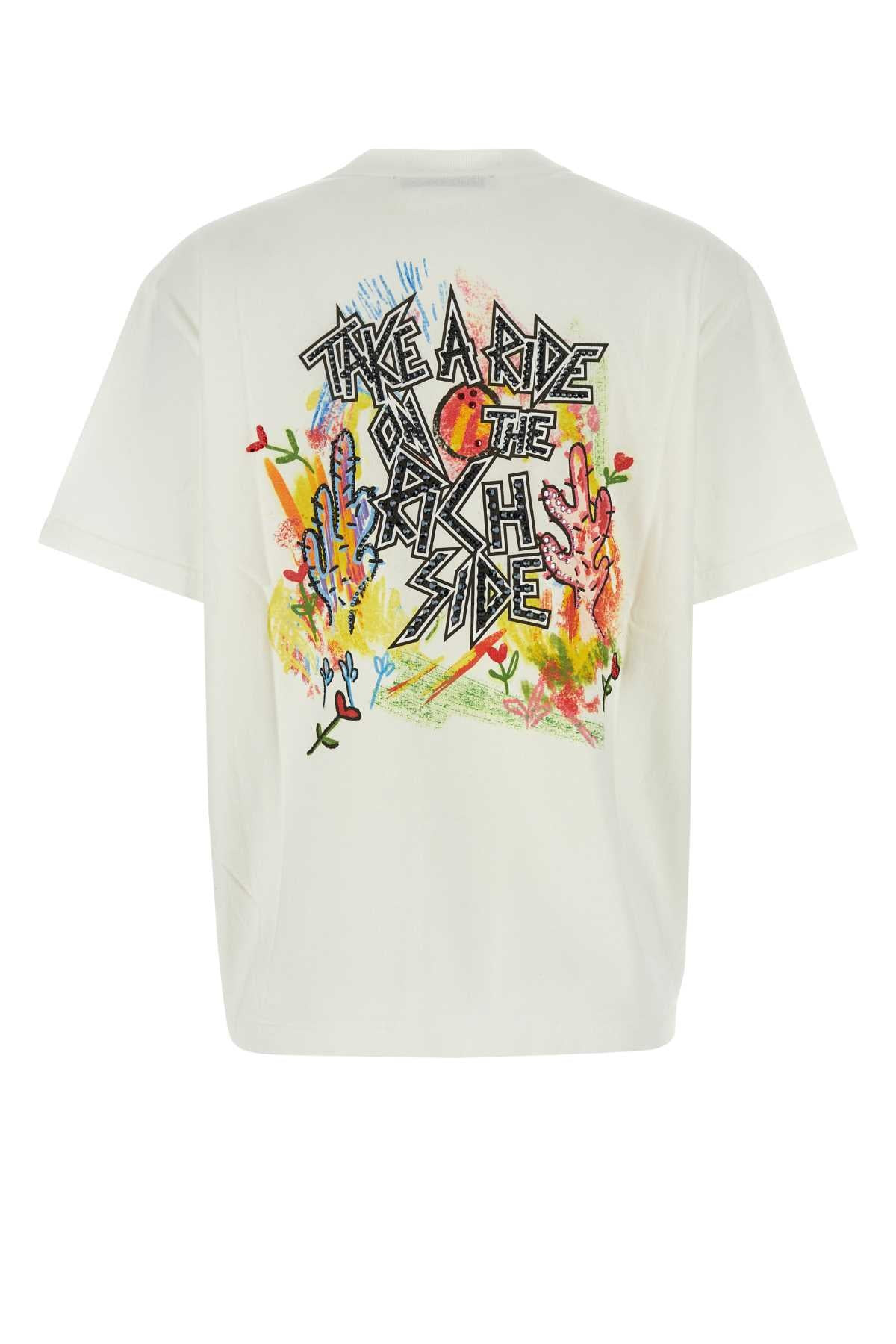 Alessandra Rich Women White Cotton Oversize T-Shirt - 2