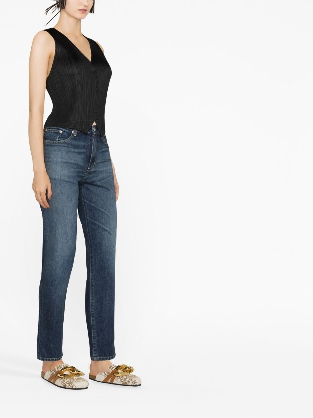 mid-rise straight jeans - 4