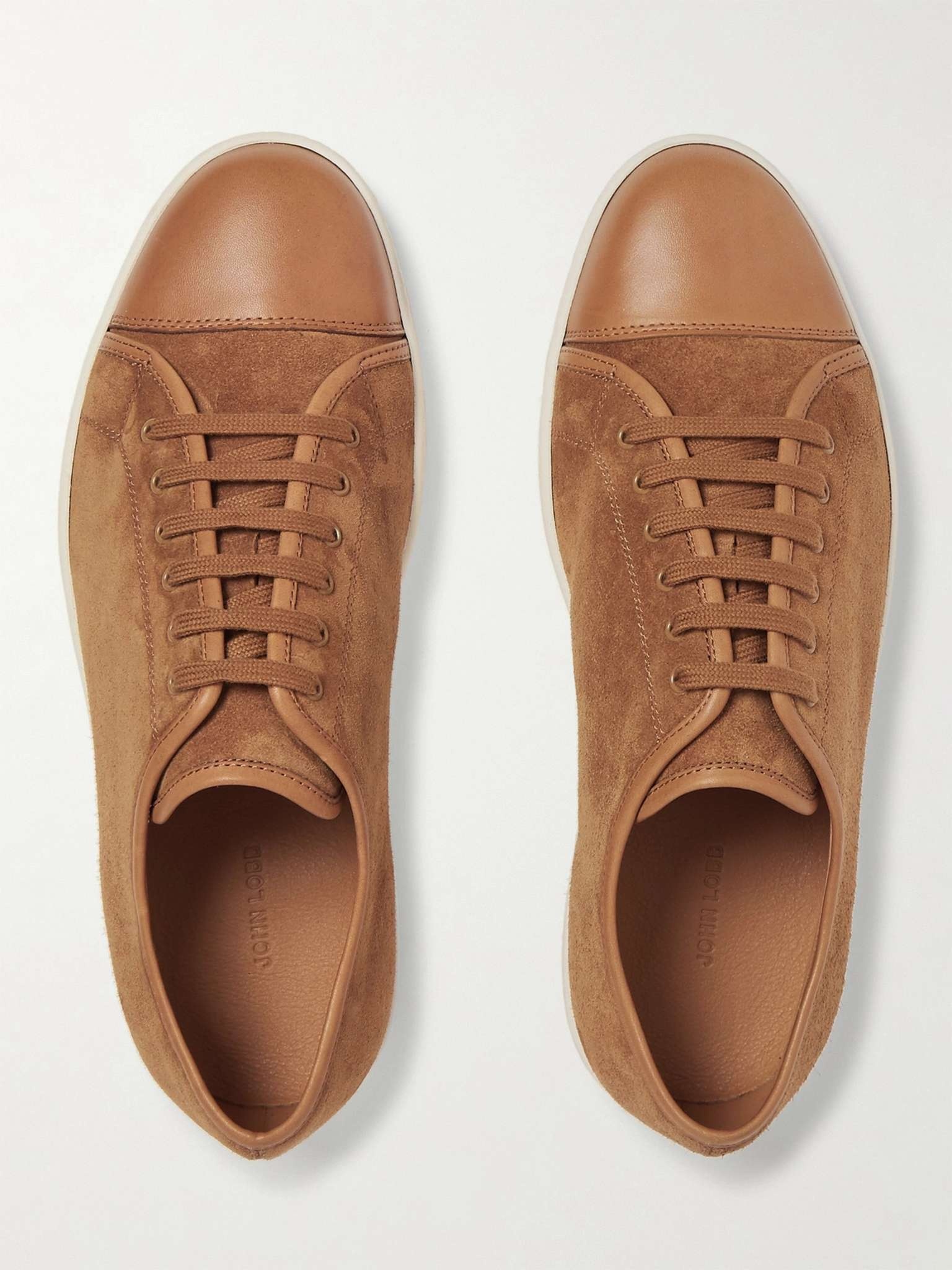 Levah Cap-Toe Suede and Leather Sneakers - 16