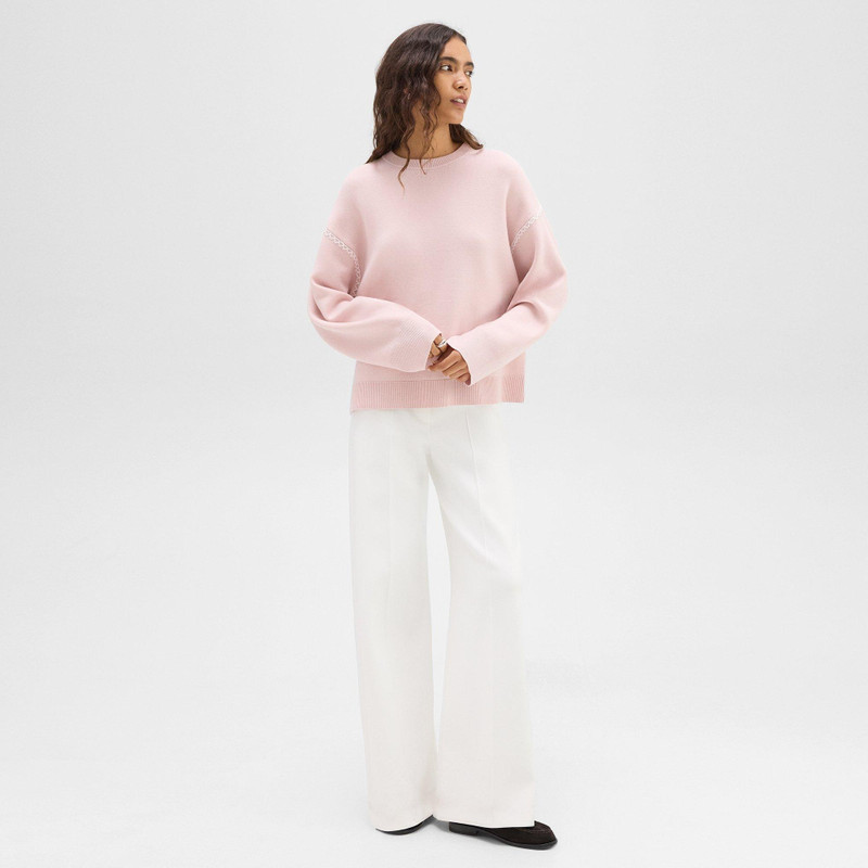 Theory Blanket Stitch Sweater in Merino Wool outlook