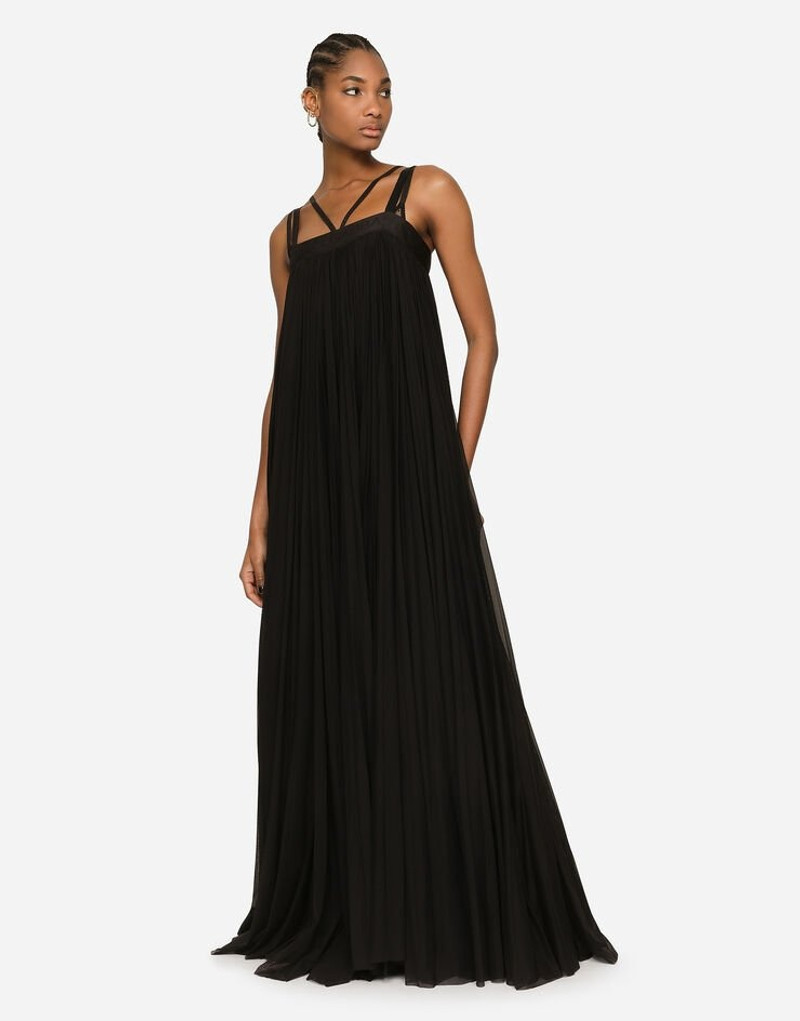 Long pleated tulle dress 1