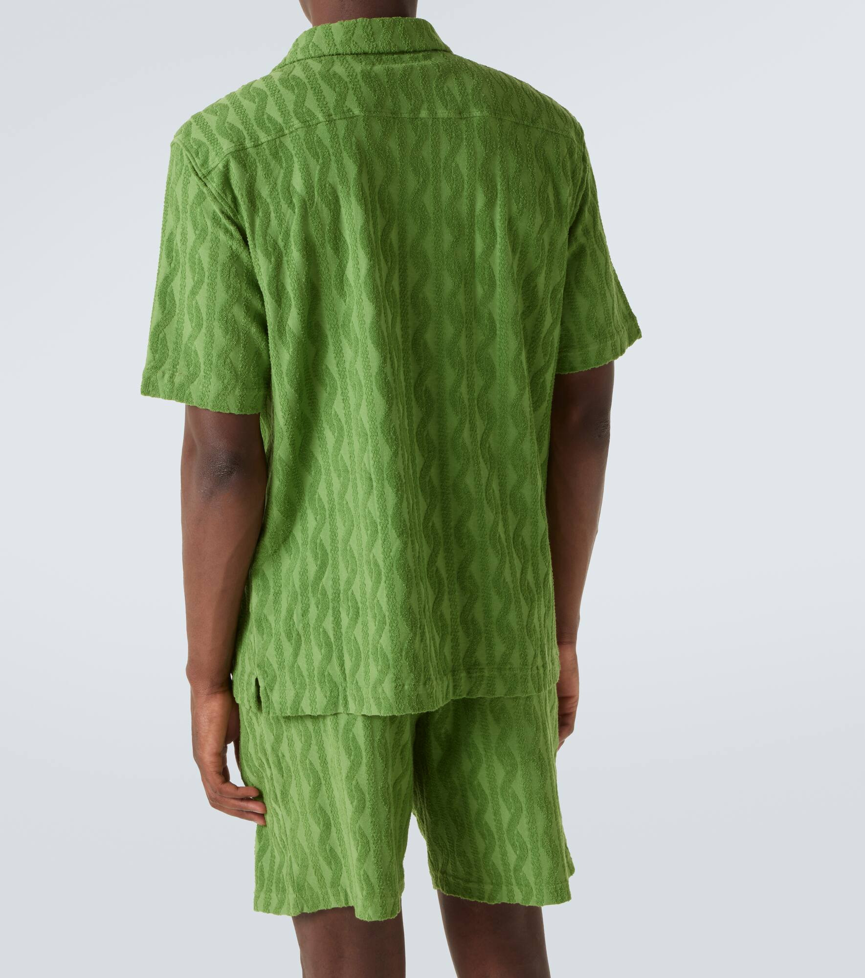 Roberto cotton, silk, and linen terry shirt - 4